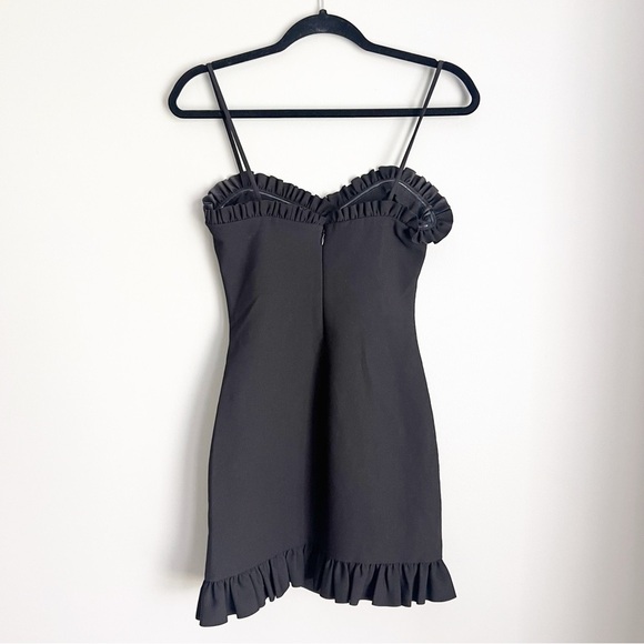Likely Mini Black Dress Strapless Ruffle Revolve Date Party - Picture 2 of 5